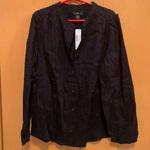 NWT J.Crew Longsleeve Swiss Dot Button-down